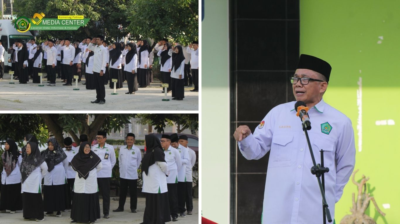Disiplin Awali Pekan, Kemenag Polman Tekankan Pelaksanaan Tugas Sesuai Tupoksi