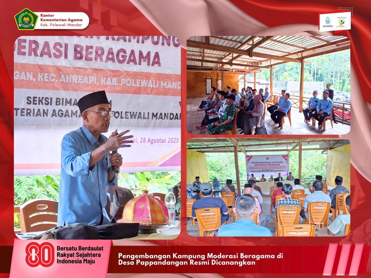 Pengembangan Kampung Moderasi Beragama di Desa Pappandangan Resmi Dicanangkan