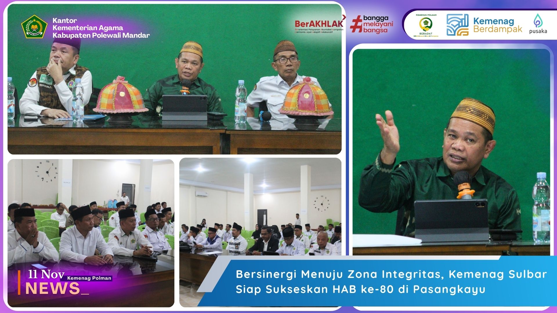 Bersinergi Menuju Zona Integritas, Kemenag Sulbar Siap Sukseskan HAB ke-80 di Pasangkayu