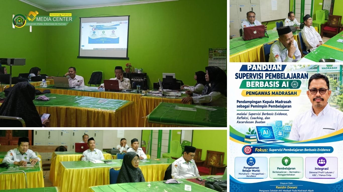 Pokjawas Madrasah Kemenag Polewali Mandar Bedah Panduan Supervisi Pembelajaran Berbasis AI